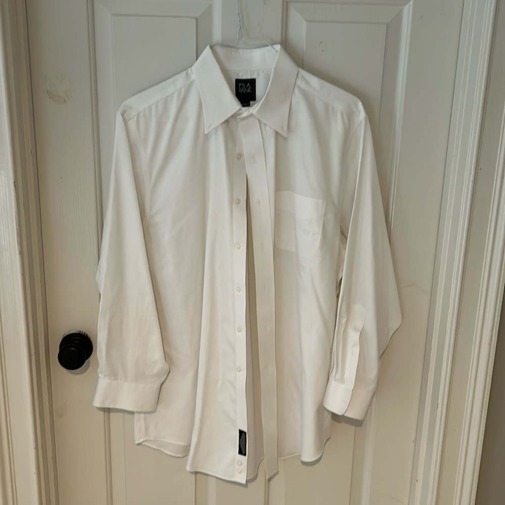 Jos. A Bank Traveler white button down shirt